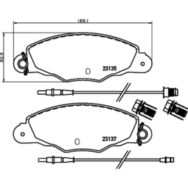 Brake pad set front Valeo 425145