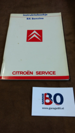 Instructieboekje Citroen BX Benzine 1987