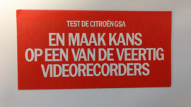 Maak kans op een videorecorder GSA