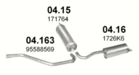 Achterdemper BX schuif 084026