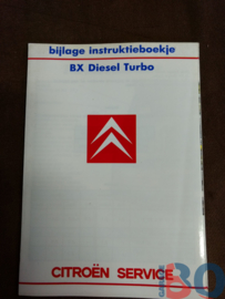 Instructieboekje bijlage BX turbo diesel 1988