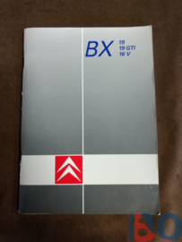 Instructieboekje Citroen BX 19, 19GTI en 16V 1988