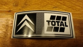 Achterraam sticker Total transparant jaren 90 in zwart/wit