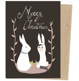 Christmas card 'Christmas rabbit' medium