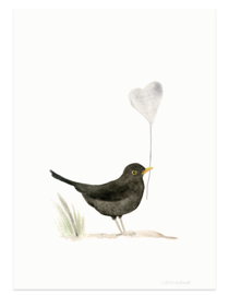 Black bird & heart