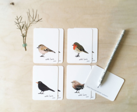 cadeau kaartjes | Vogels (set)