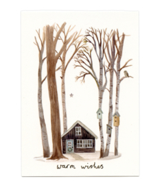 Christmas card | tiny forest house