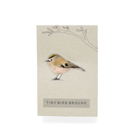 mini broche bird | Goldcrest