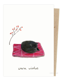 Christmas card | sleeping cat