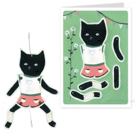 Paper doll 'Black cat'