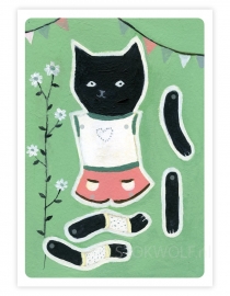 Paper doll 'Black cat'