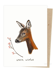 Chrismas card | Female Roe deer