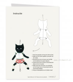 Paper doll 'Black cat'