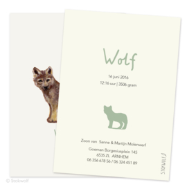 Birth card 'Young wolf'