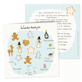 Recipe greeting card | winter cookies