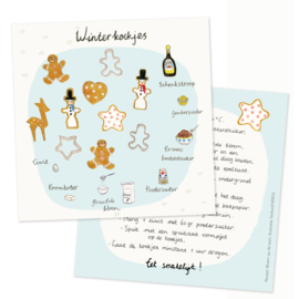 Recipe greeting card | winter cookies