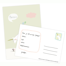 Party invitation | unicorn and mouse