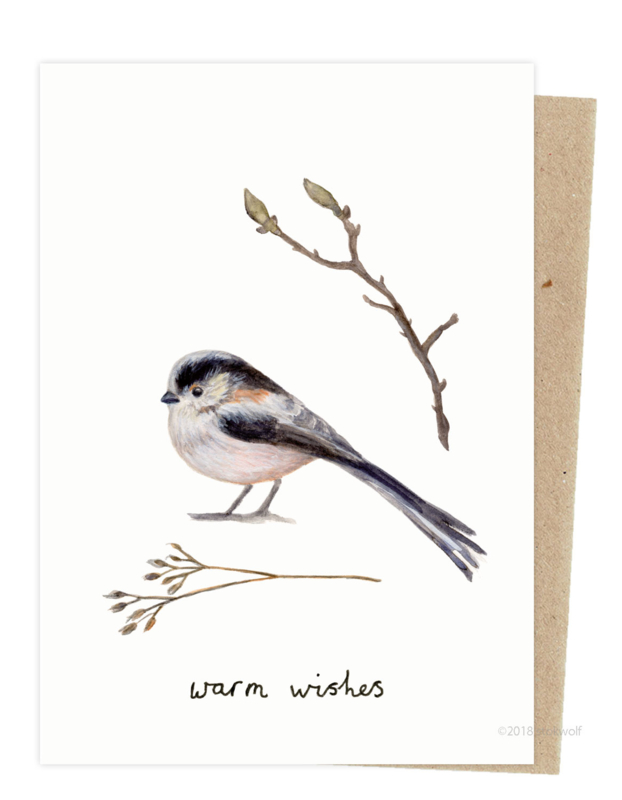 Christmas card | long tailed tit