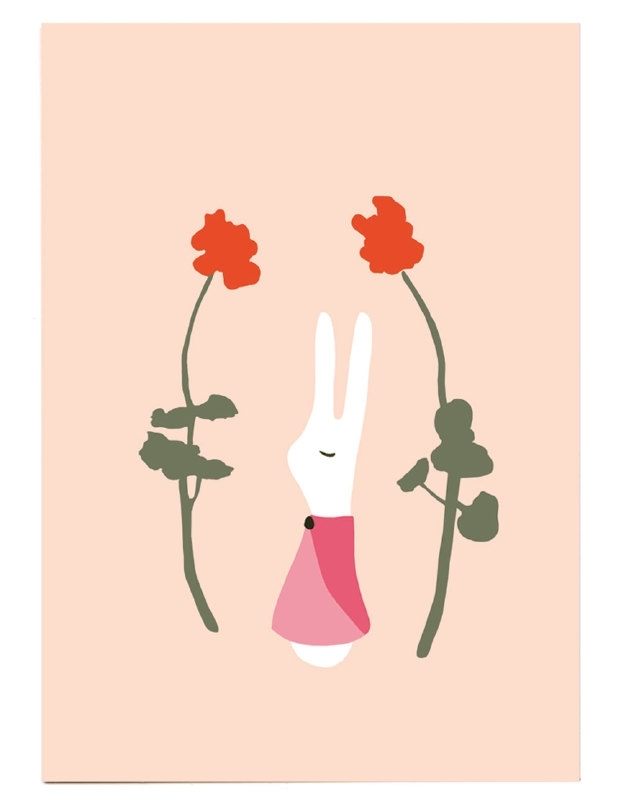 print | Rabbit girl