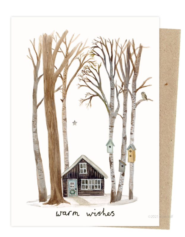 Christmas card | tiny forest house
