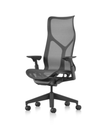 HermanMiller Cosm met hoge rug in Graphite / adj. arms * magazijnopruiming *