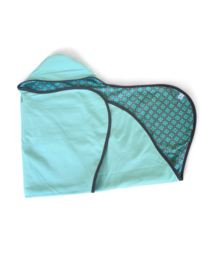 Omslagdoek newborn Retro klaver -oudgroen