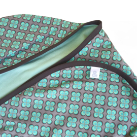 Omslagdoek newborn Retro klaver -oudgroen