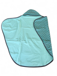 Omslagdoek newborn Retro klaver -oudgroen