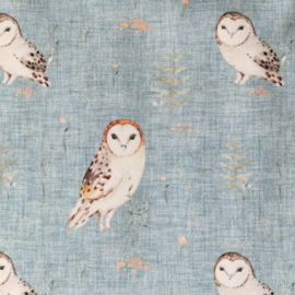 Mura pads Owl Babyblue (Tricot)