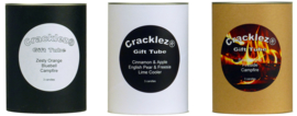 Cracklez® Geschenkset wit met 3 knetter ongeparfumeerde houtlont kaarsen naar keuze