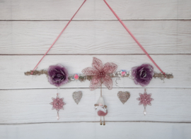 Decoratietak paars/roze met engeltje