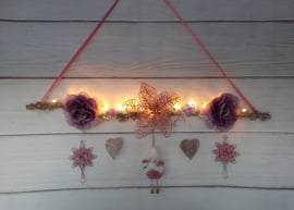 Decoratietak paars/roze met engeltje