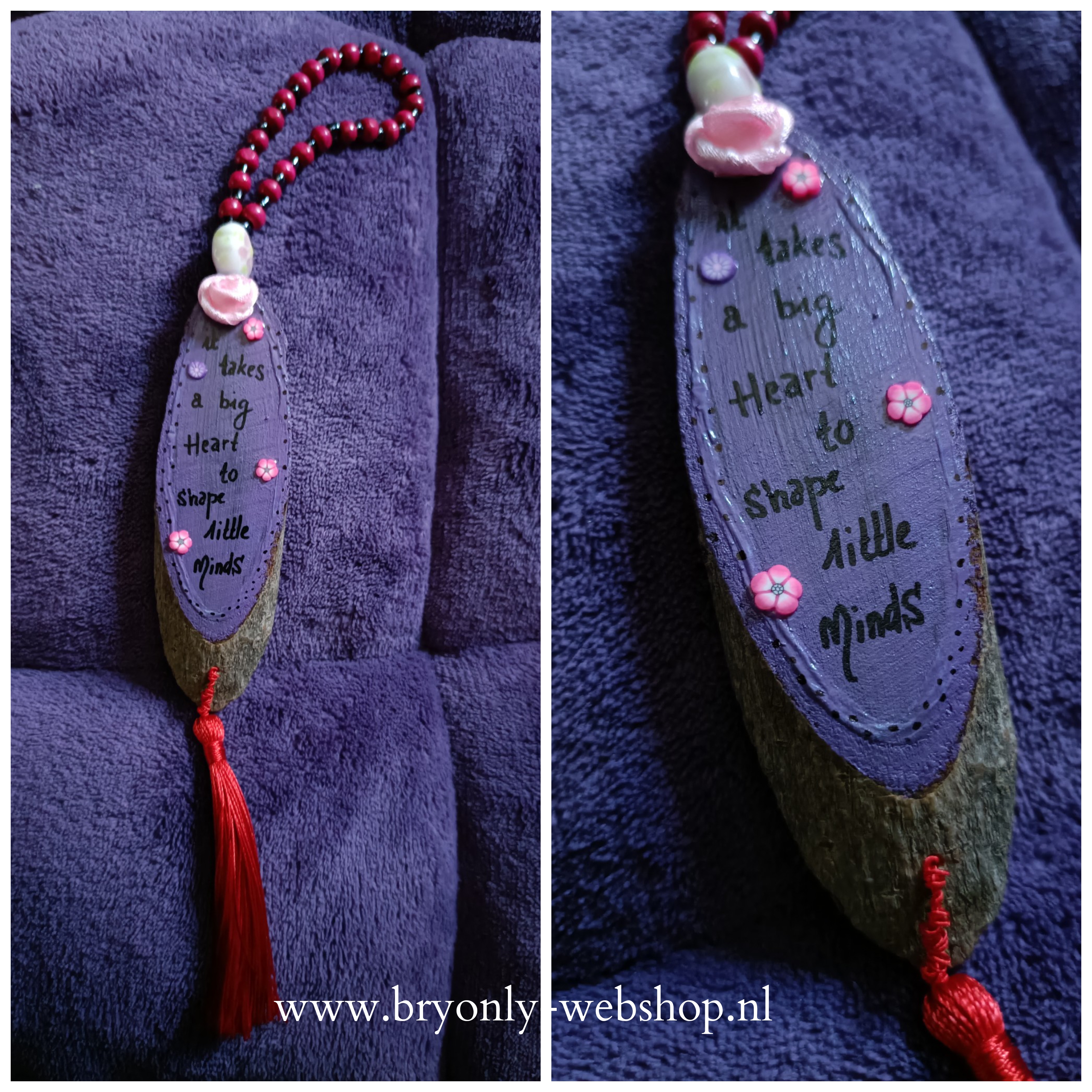 Achteruitkijkspiegel hanger It takes a big heart to shape little minds