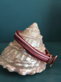 Leather wrap Rose Red