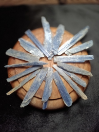 Ruwe schijfjes Kyaniet blauw