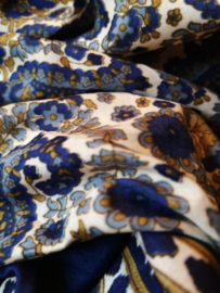 Ibiza Dress one size fits all | Wikkeljurk | sari |  blauw met creme