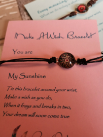 Verstelbare Make A Wish Bracelet Mandala | Sunshine