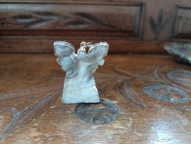Chalcedoon Engel hanger met zilverkleurige rand