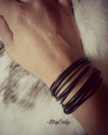 Dames en heren Leather wrap, armband echt leer