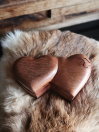 Houten Magic Puzzel Box | Twin hearts