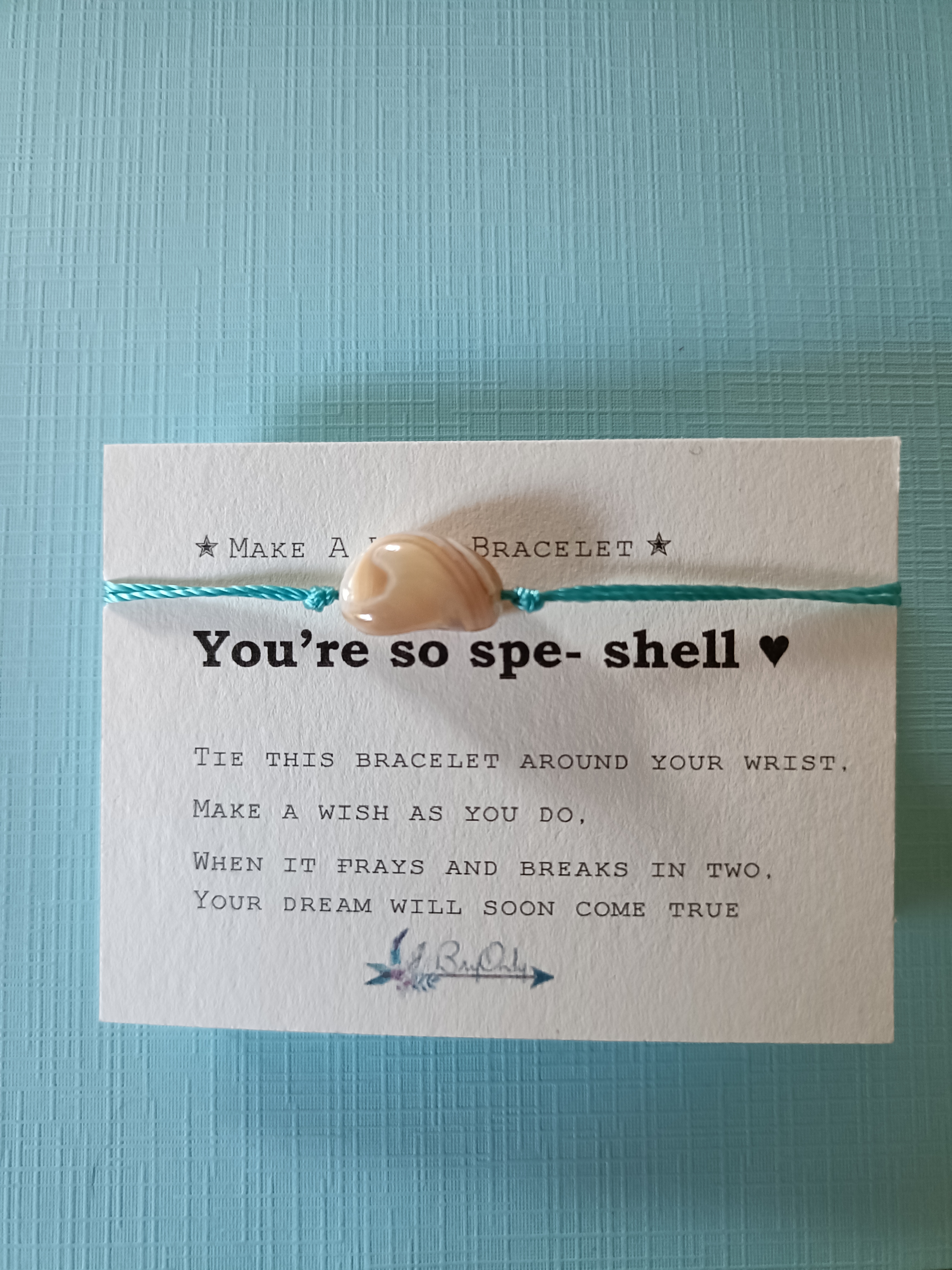 Verstelbare Make A Wish Bracelet spe-Shell | Juf en meester
