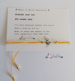 Verstelbare Make A Wish Bracelet | BIJzondere | Juf en meester