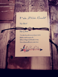 Verstelbare Make A Wish Bracelet No Mud No Glory Lotus