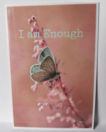 Affirmatiekaartje en engeltje I am enough