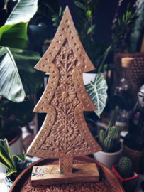 Mooi bewerkte kerstboom van hout