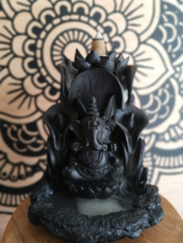 Mat zwarte Backflow Wierookbrander Ganesha