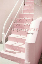 Affirmatiekaartje en engeltje I give myself permission