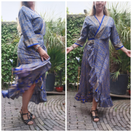 Ibiza Dress one size fits all | Wikkeljurk | sari |  royal bleu