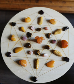Crystal Grid | Icosahedron | 18 cm | Edelsteen Grid inclusief edelstenen | Courageous