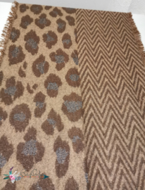 Zachte sjaal met  luipaard print| bruin